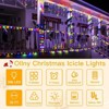 Ollny 396 LED Multi Color Icicle Lights (Clear Cable, Plug in, 8 Modes), Connectable up to 3 Sets - 3 of 4