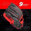 Ortiz34 Homerun Kids Tee Ball Set - David Ortiz 3-in-1 Aluminum Baseball Bat, Baseball & Youth Glove Bundle (Red/Black) - 3 of 4