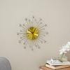 15"x15" Metal Starburst Wall Clock with Crystal Accents - Olivia & May - 3 of 4