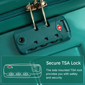 TUYOHW Luggage Sets New Model ABS Hardshell 3pcs Clearance Luggage Hardside Lightweight Durable Suitcase Sets Spinner Wheels Suitcase with TSA Lock - 1 of 4