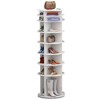 FONTOI 8 Tier Rotating Shoe Rack Tower, Spinning Shoe Display, Organizer Rack, Handbag Rotate Shoes Closet Organization, White, 23.62"*72.1"*23.62" - 4 of 4