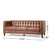 NicBex 75.5 Inch Morden 3-Seater PU Sofa with Tufted Back for Living Room,Office,Apartment - 3 of 4