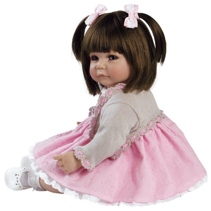 Adora Realistic Baby Doll Sweet Cheeks Toddler Doll - 20 inch, Soft CuddleMe Vinyl, Brown Hair, Blue Eyes, 3 of 9