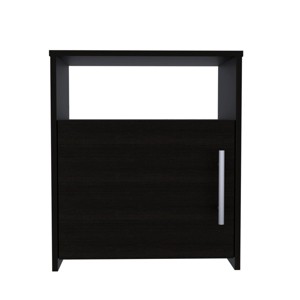 GlasFlength Nightstands Modern Nightstand Bedroom Nightstand Elegant Bedside Table with Drawer for Living Room, Black, 13.42"*19.88"*23.07" - 1 of 4