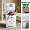 Extra Large 2-Tier Laundry Basket w/Wheels, Foldable Double Hamper Clothes Storage Bin w/Handles, Freestanding Collapsible Organizer for Dirty Clothes - 3 of 4