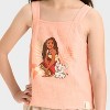 Girls' Moana Gauze Elevated Tank Top - Orange - 2 of 4