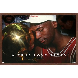 Trends International Michael Jordan - A True Love Story Framed Wall Poster Prints - 1 of 4