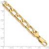 Black Bow Jewelry Men's 14k Yellow Gold, 8.5mm Solid Open Link Chain Bracelet - 3 of 4