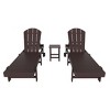 WestinTrends Malibu 3 Piece Poly Reclining Chaise Lounge With Wheels - 3 of 4