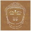 vidaXL Patio Wall Decoration 21.7 in.x21.7 in. Corten Steel Buddha Head Design - 4 of 4