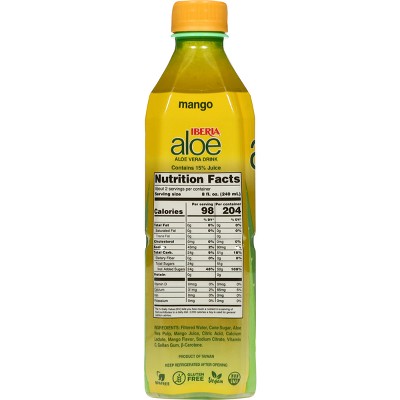 IBERIA aloe Mango Aloe Vera Drink - 16.9 fl oz Bottle
