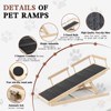 APRILSOUL Pet Ramps 55 inch Adjustable 20 inch-28 inch Wooden Dog Step with High Traction Mat and Safety Side Rails up to 250 lbs - 4 of 4