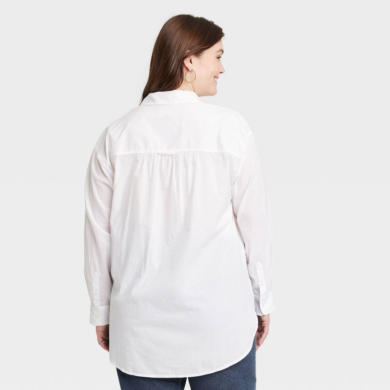 Women's Tunic Long Sleeve Collared Button-Down Shirt - Universal Thread™, 3 of 8