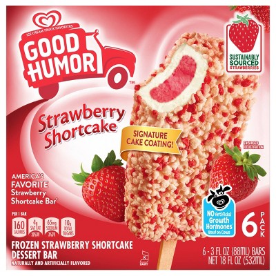 Good Humor Ice Cream & Frozen Desserts Strawberry Shortcake Bar - 6pk