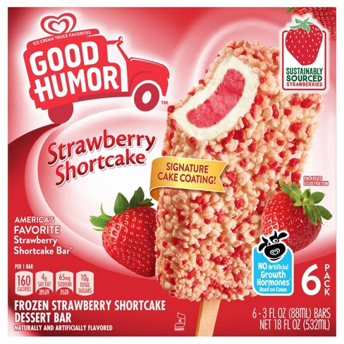 Good Humor Ice Cream Frozen Desserts Strawberry Shortcake Bar 6pk Target
