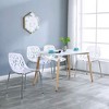 VINGLI Modern Stackable Chair Set of 4,Kitchen White Dining Chairs,Birch Sapling Comfy Chairs for Dining Room,Living Room,Waiting Room (White) - 4 of 4