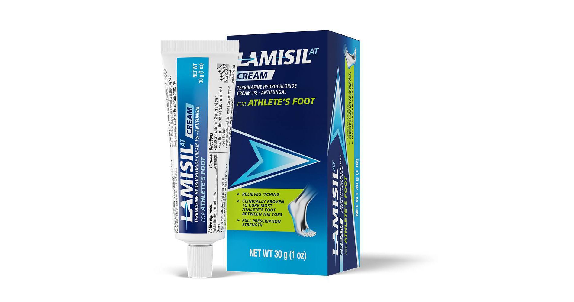 Lamisil AT Terbinafine Hydrochloride 1% Athlete's Foot Antifungal Cream - 1oz