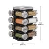 Kamenstein 16pc Jar Plaza Spice Rack: Revolving Seasoning Organizer with Glass Jars, Kitchen Storage Solution - image 4 of 4