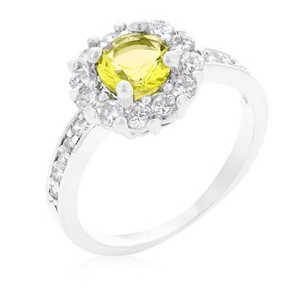 Slickblue Women’s Birthstone Engagement Ring, .88 Ct Round Cut Cubic Zirconia in 6 Colors, Sizes 5-10 - 1 of 4