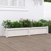vidaXL Garden Planter - White Rectangular Solid Wood Flower Box for Outdoor Patio/Garden/Balcony; 70.9"x12.2"x12.2" - 2 of 4