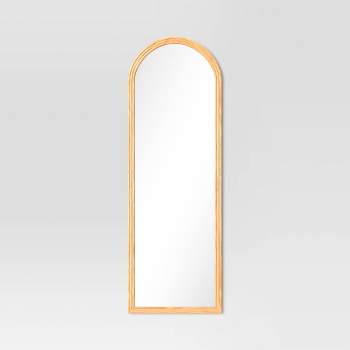 22" x 65" Fluted Arch Floor Mirror Light Natural - Threshold™