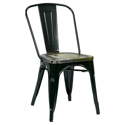 target black metal chair