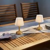 ALOADECOR Glam Cordless Brass Table Lamp Touch Control with 3 Way Classic Elegant Dimmable Rechargeable LED Lamp with Fabric Shade（2 Pack) - 2 of 4