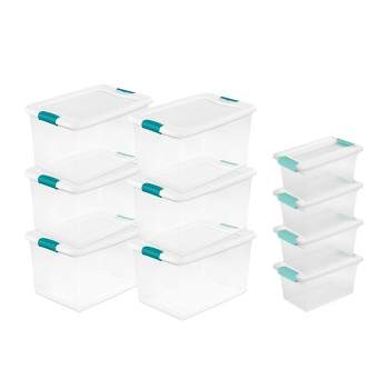 Sterilite 32 Qt Plastic Clear Stackable Latching Storage Box Container (12  Pack), 12pk - Pay Less Super Markets