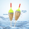 Unique Bargains Plastics Oval Bobber Gear Fishing Floats Rigs 2 Pcs - 4 of 4