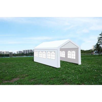 Gsluuk Heavy Duty Carport Gazebo, Canopy Garage, Car Shelter with windows