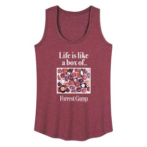 Women's - Forrest Gump - Life Is Like A Box Of Chocolates Graphic Racerback Tank - 1 of 4
