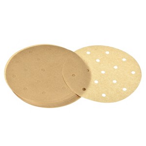 Unique Bargains Non-Stick Round Parchment Air Fryer Steaming Baking Mats Brown - 1 of 4