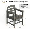 Outdoor Patio Dining Chairs, HDPE Plastic Outdoor Patio Chairs All-Weather Durable Garden Seating for Yard, Outside, Poolside, Deck, Porch - 3 of 4