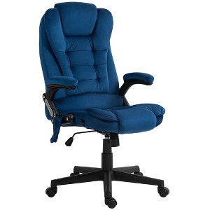 6 Point Executive Office Chair with Heat, Velvet High Back Vibrating Massage Office Chair - 1 of 4