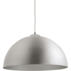 Progress Lighting Dome 1-Light LED Pendant, Satin Aluminum, Painted Silver Interior, Steel, Dry Rated - 1 of 4