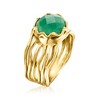 Ross-Simons 3.00 Carat Emerald Multi-Row Ring in 18kt Gold Over Sterling - 3 of 4