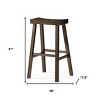 HomeRoots 31" Brown Solid Wood Backless Bar Height Bar Chair - 3 of 4