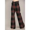 Women's Tartan Plaid Wide Leg Pants - Fate - 4 of 4