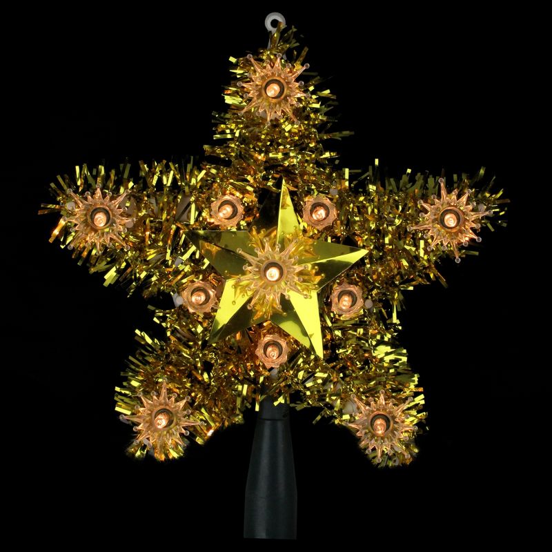 Northlight 7" Lighted Gold Star Christmas Tree Topper - Clear Lights, 2 of 4