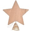 Aoibox 1 Piece 3D Wooden Star Christmas Tree Topper White Hollow Design LED Light 3 Modes 6 Hour Timer 7.87 x 8.86 Inch Holiday Decor - 4 of 4
