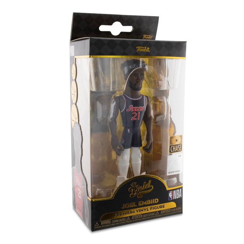 Funko Philadelphia 76ers NBA Funko Gold 5 Inch Vinyl Figure | Joel Embiid CHASE, 2 of 7