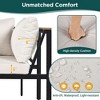 Patio Furniture Set with Loveseats, 4 Pieces Outdoor Sofa Set with Waterproof Cushions, Patio Furniture with Durable Iron-Wood Design - 4 of 4