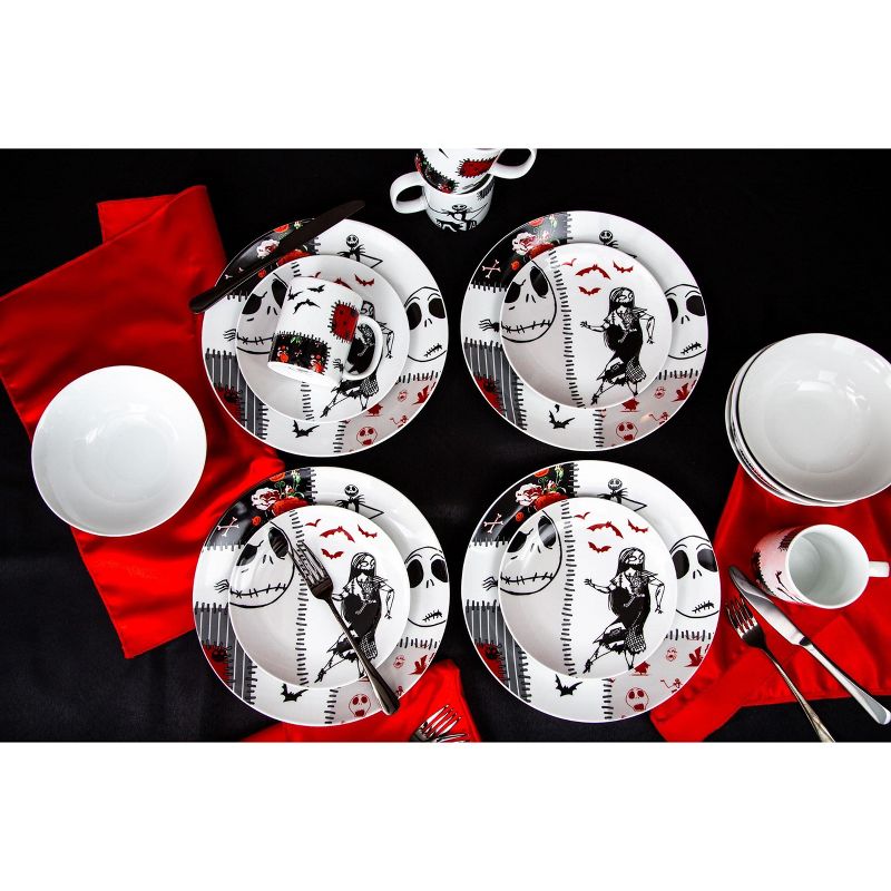 Seven20 The Nightmare Before Christmas Patched Up 16-Piece Dinnerware Set, 2 of 7