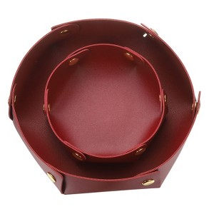 Unique Bargains PU Leather Foldable Jewelry Organizing Storage Trays 2 Pcs - 1 of 4