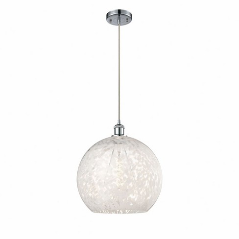 Innovations Lighting White Mouchette 1 - Light Pendant in  Polished Chrome - image 1 of 1