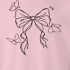 Rerun Island Men's Outline Bow And Butterflies Long Sleeve Graphic Cotton Pullover Sweatshirt - 2 of 4