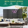 TUYOHW Metal Privacy Screen Outdoor, Decorative Privacy Panels, Freestanding Privacy Screen for Patio, Garden, Pool (White Square) - 4 of 4