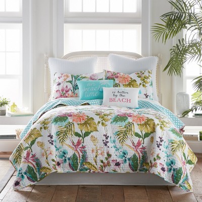 LEVTEX HOME Basel 3-piece Multicolored Floral Cotton Full/Queen