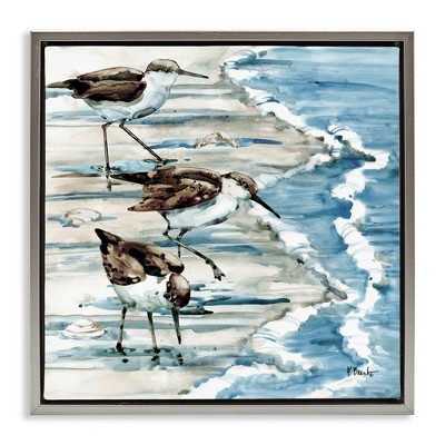 Stupell Industries Rockhampton Sandpipers Beach Ripples, 25" x 25"