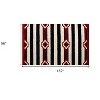 HomeRoots 8' X 11' Ivory and Black Southwestern Hand Tufted Non Skid Area Rug - 3 of 4